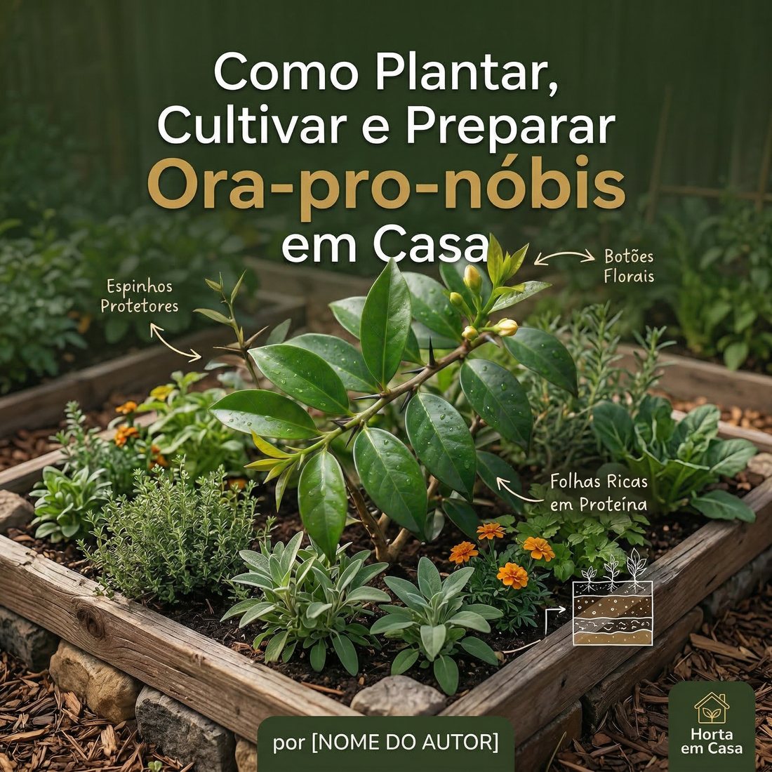 Capa Como Plantar, Cultivar e Preparar Ora-pro-nóbis em Casa